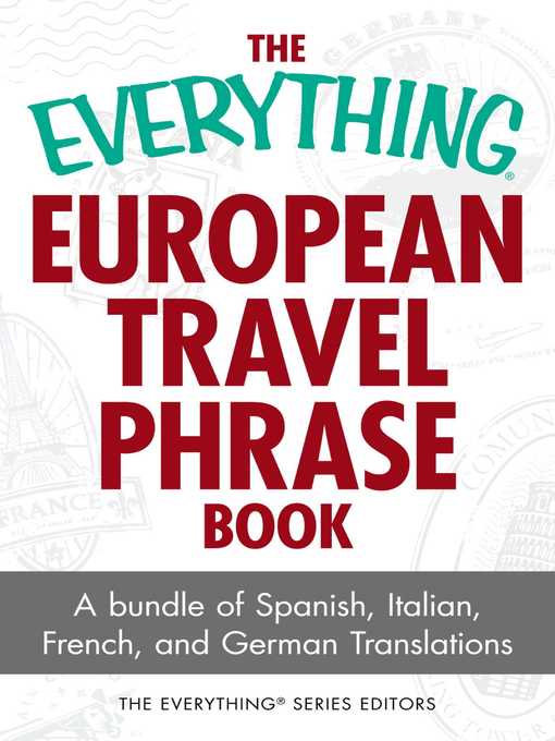 Title details for The Everything European Travel Phrase Book by The Everything Series Editors - Wait list